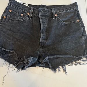 Levi’s 501 black denim shorts size 29